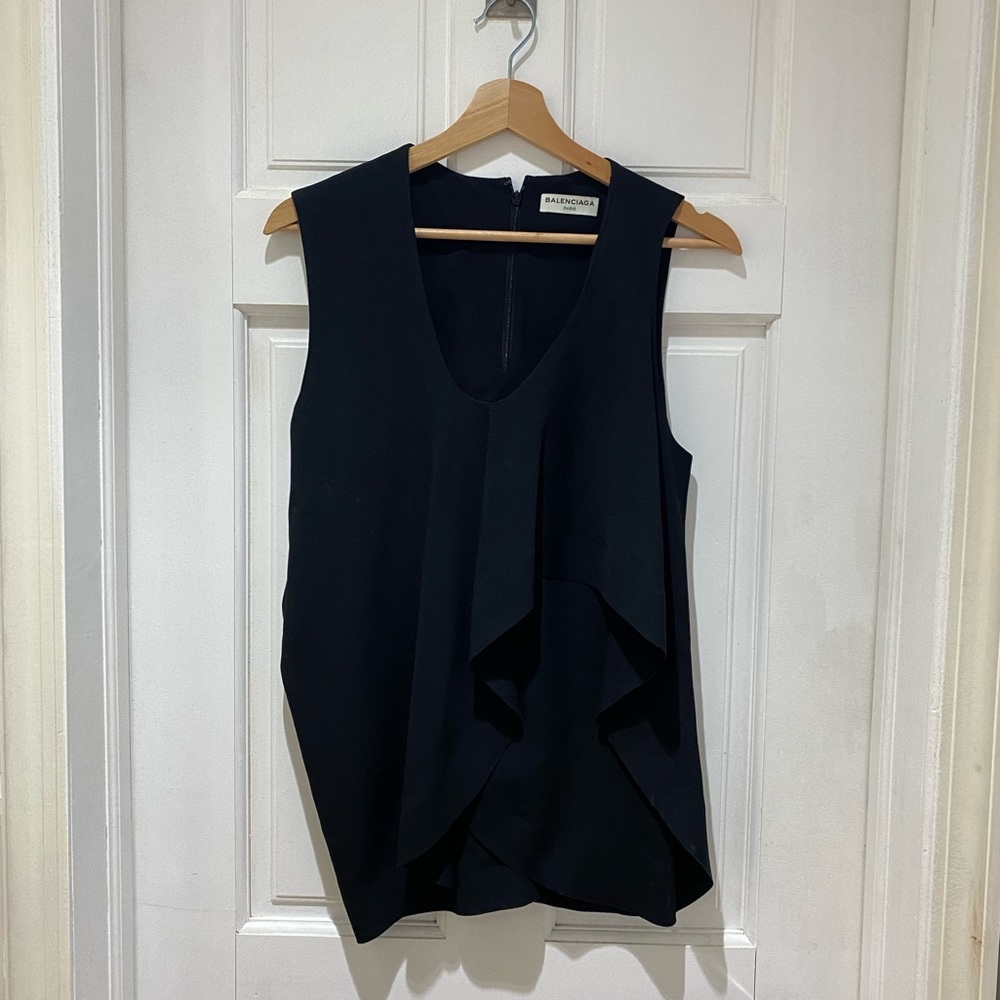 Balenciaga Paris Women Ruffle Tank - Size 38 (U.S 6)